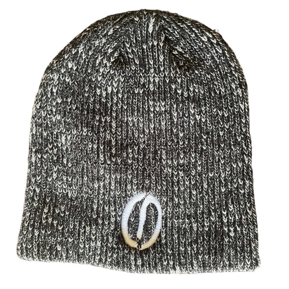 Local made Coffee Bean Beanie Hat Grey and White
